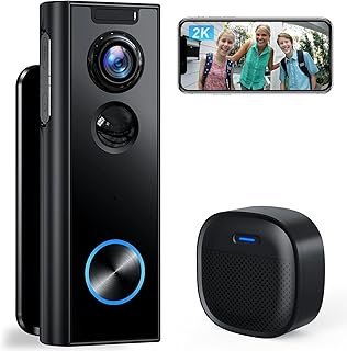 XTU Doorbell Camera Wireless No Subscription, 2K V