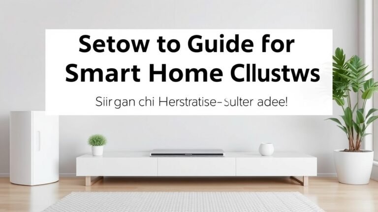 Setup guide for smart home cluster