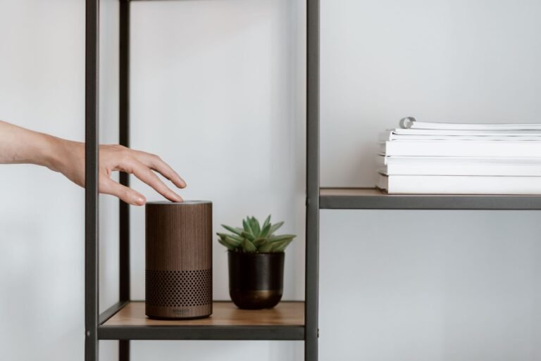 A modern smart home setup illustrating amazon echo show 8 other hubs.
