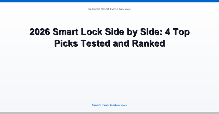 2026 Smart Lock Side by Side: 4 Top Picks Compared and Ranked