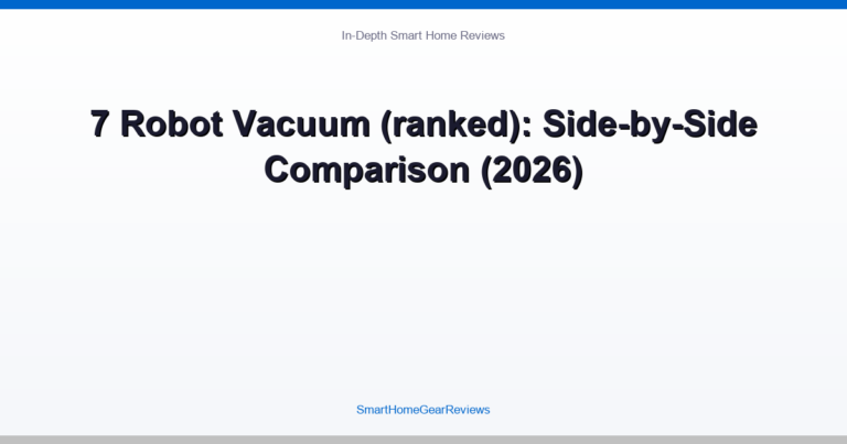 7 Robot Vacuum (ranked): Side-by-Side Comparison (2026)