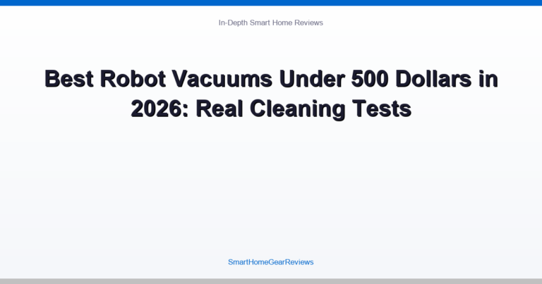 Best Robot Vacuums Under 500 Dollars in 2026: Real Cleaning Tests