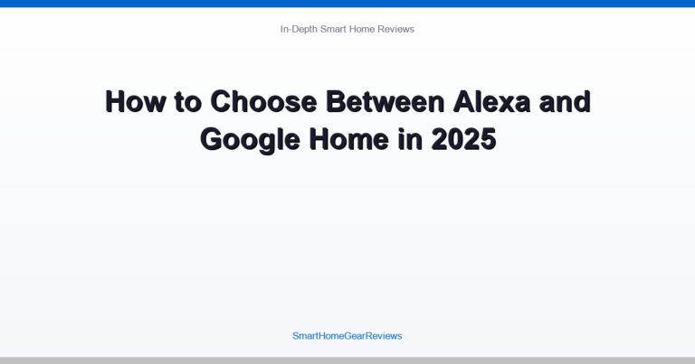How to Choose Between Alexa and Google Home in 2025