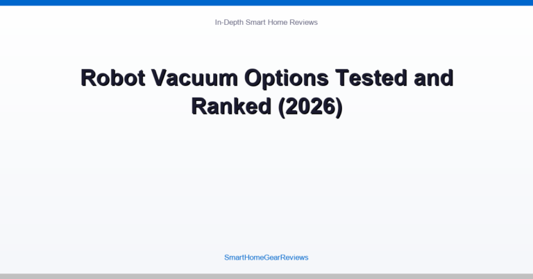 Robot Vacuum Options Compared and Ranked (2026)