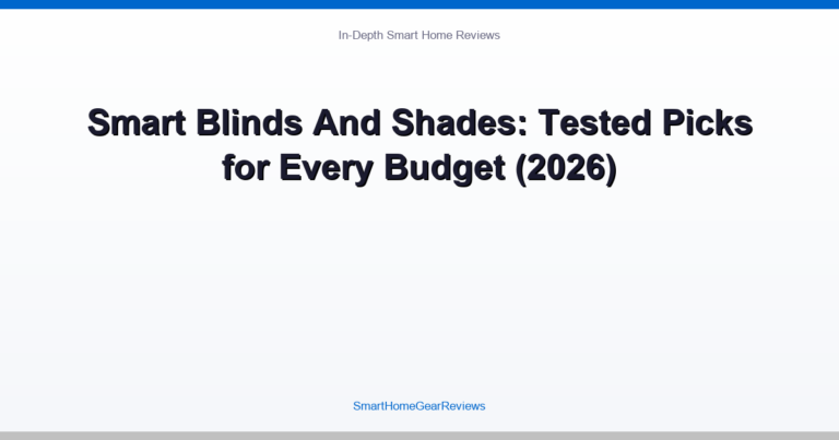 Smart Blinds And Shades: Tested Picks for Every Budget (2026)