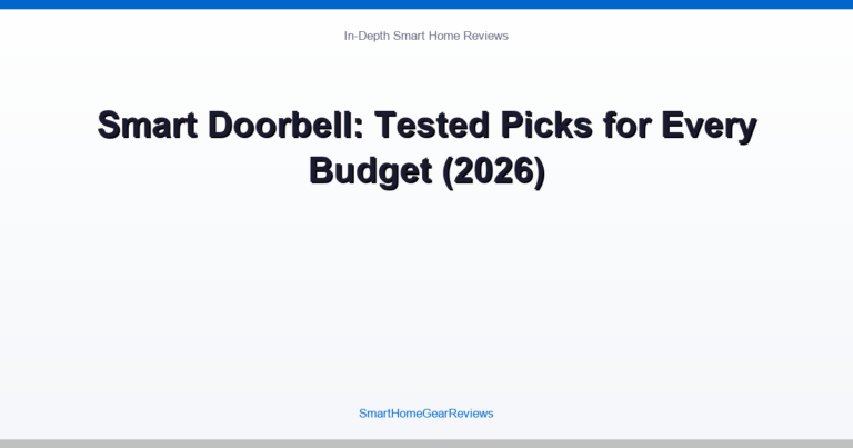 Smart Doorbell: Tested Picks for Every Budget (2026)
