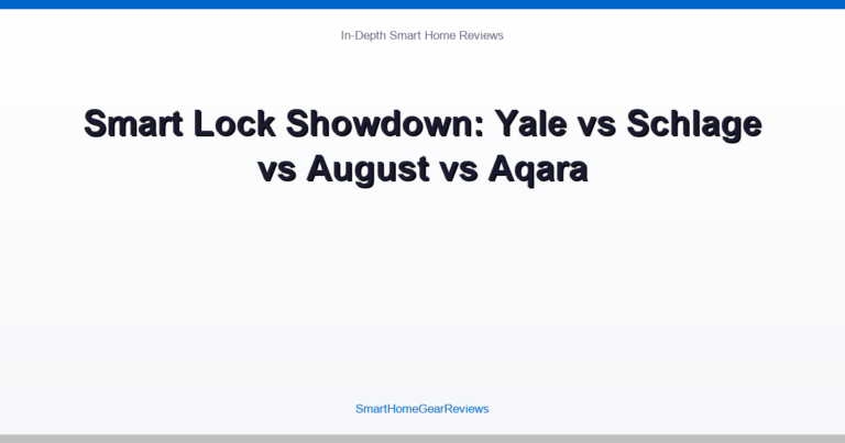Smart Lock Showdown: Yale vs Schlage vs August vs Aqara