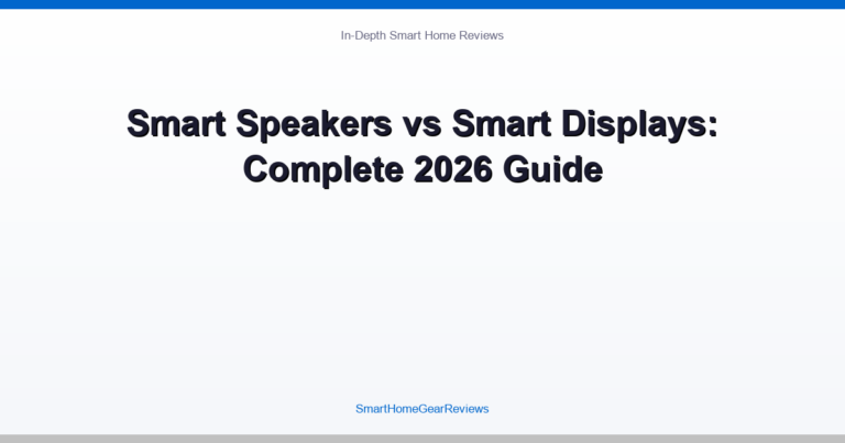 Smart Speakers vs Smart Displays: Complete 2026 Guide