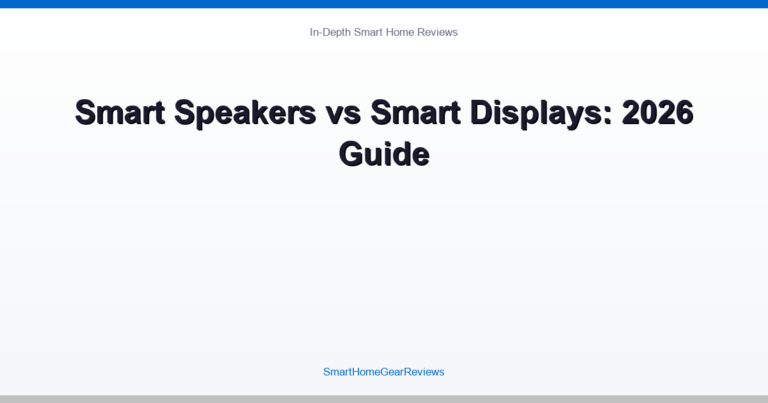Smart Speakers vs Smart Displays: 2026 Guide