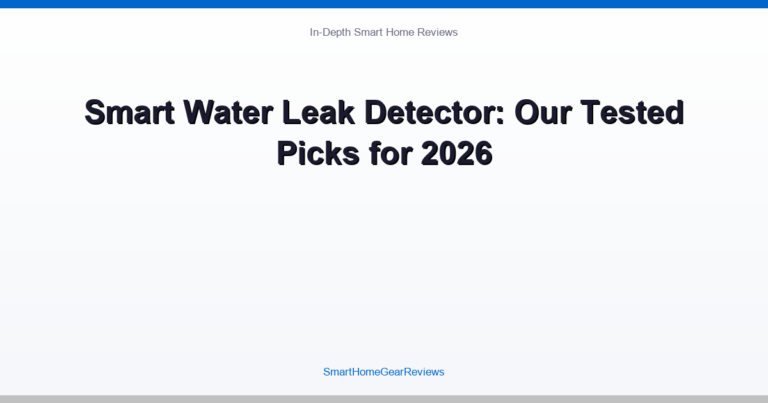 Smart Water Leak Detector: Our Tested Picks for 2026