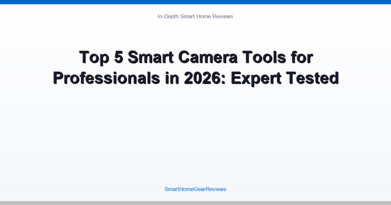 Top 5 Smart Camera Tools for Professionals in 2026: Expert Tested