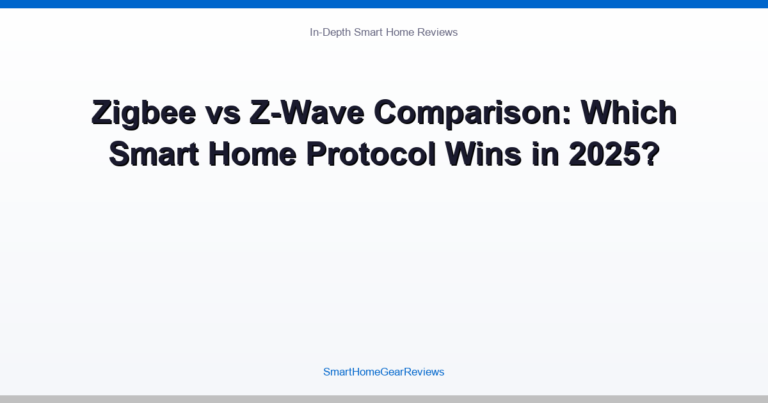 Zigbee vs Z-Wave Comparison: Which Smart Home Protocol Wins in 2025?
