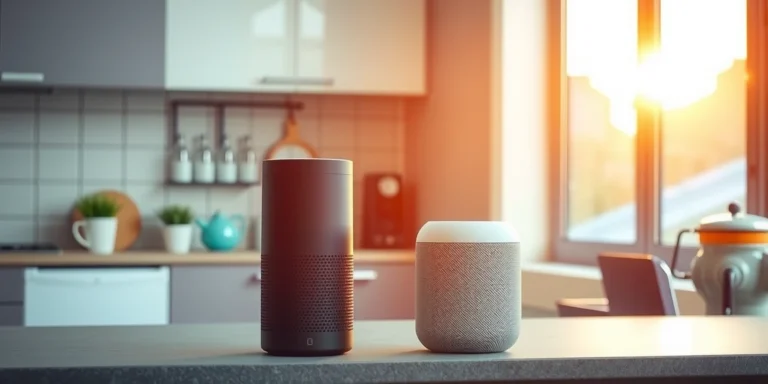 Illustration for Amazon Alexa vs. Google Assistant for Smart Home Control